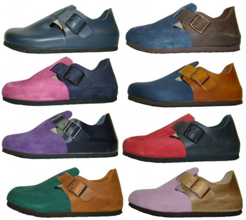 BIRKENSTOCK LONDON UK 6-12 NEW â¬ 99 Normal Leather Sandals Slippers Paris